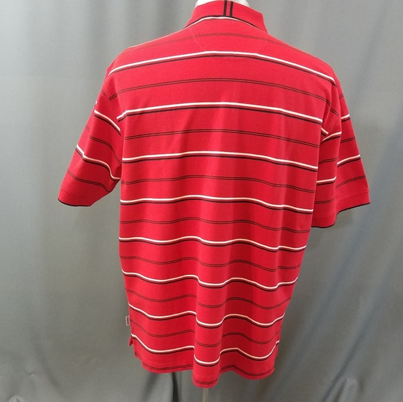 IZOD red stripe polo mens cool-fx swing flex XL - Picture 8 of 9